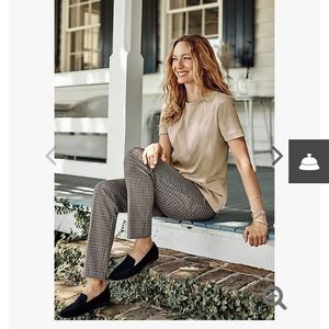 J.Jill Ponte Slim Leg Pants in Plaid